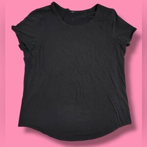 LULULEMON black Love Crewneck Short Sleeve Women's Cotton T-Shirt Size 14 *read*